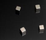 Kubus vorm rvs kleurige magneten 4 stuks, supersterk