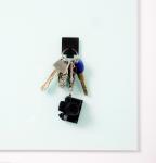 Magnetische sleutelhanger zwart staal, supersterk