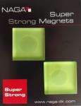Design glazen magneet licht groen 2 stuks, supersterk