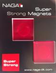 Design glazen magneet rood 2 stuks, supersterk