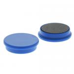 Memomagneten, 10 stuks, blauw 30 mm