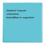 Glassboard Turquoise 100x100cm