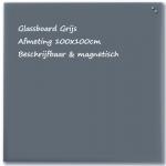 Glassboard Grey 100x100cm