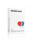 Vilt pins, doosje 45 stuks rood, grijs en blauw