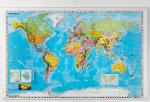 Wereldkaart op rol 137x89cm beschrijfbaar
